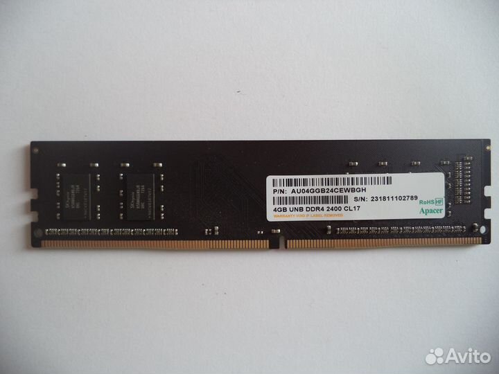 Память DDR4 2400 Apacer 4Gb