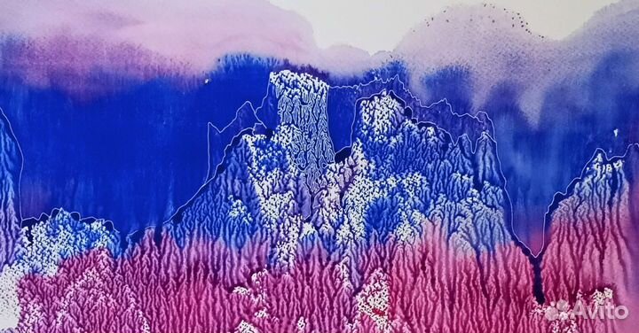 Картина, акварельный отпечаток, абстракция 