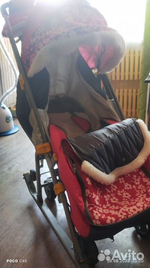 Детские санки коляска ника