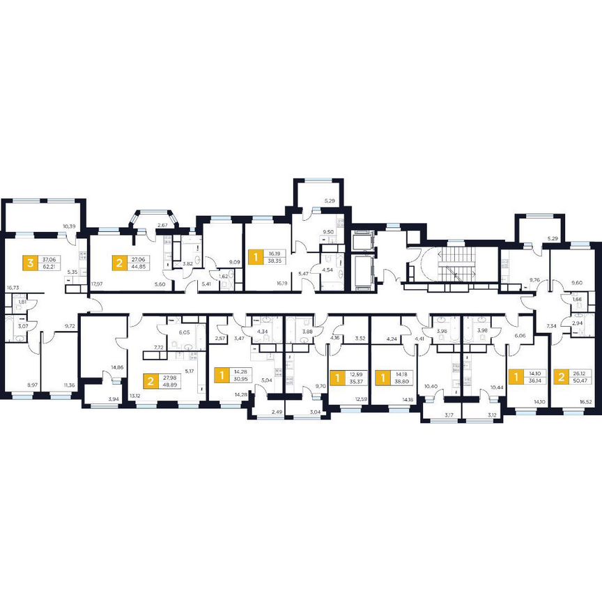 1-к. квартира, 36,1 м², 10/15 эт.