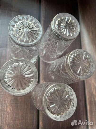 Хрустальные стаканы СССР 5 шт