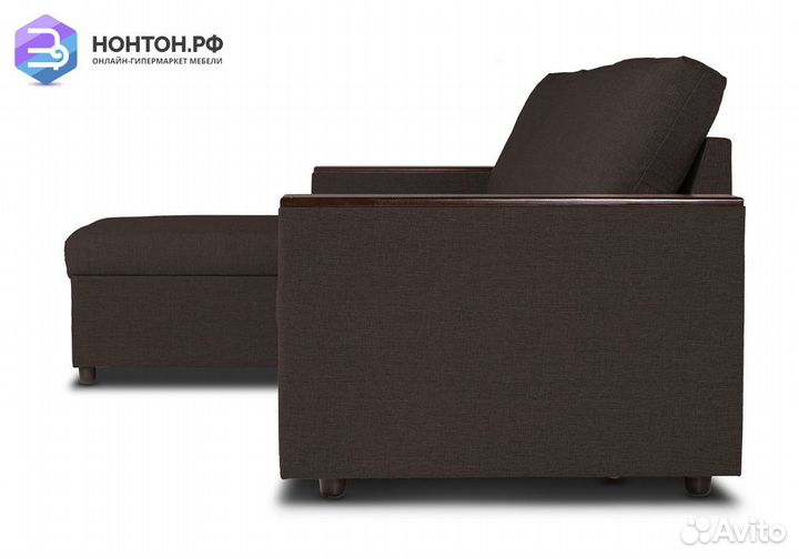 Диван угловой дельфин Тайлер кофейный