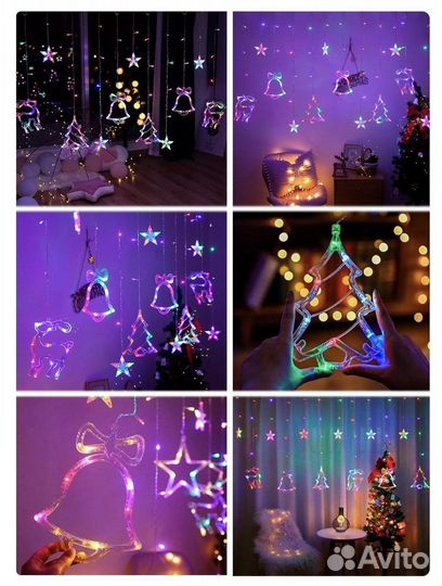 Гирлянда на окно олени