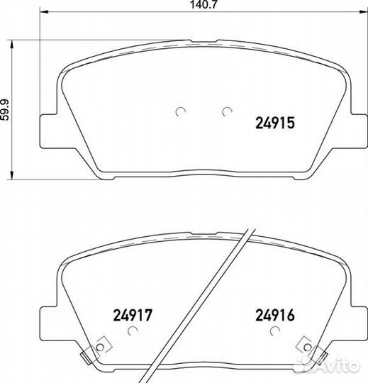 Колодки тормозные дисковые перед NP6047 NIS