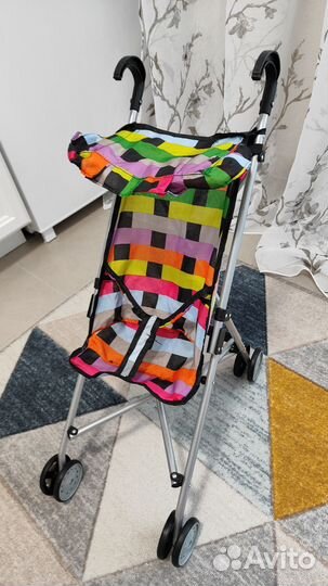 Кукольная коляска трость