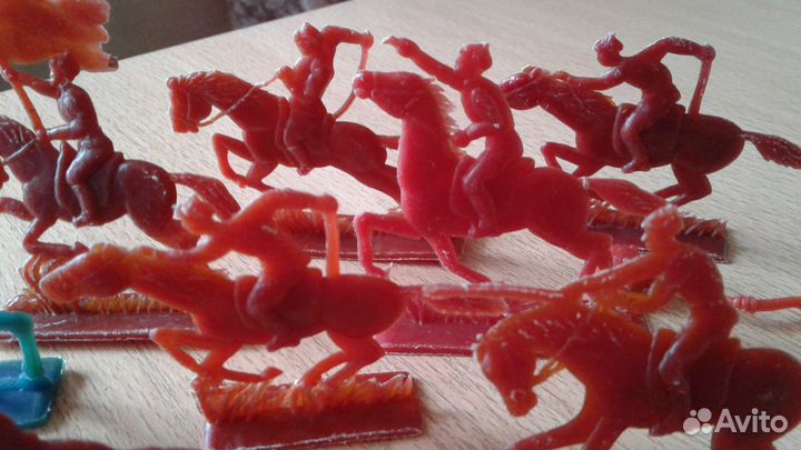 Игрушки СССР Красноармейцы, пластик