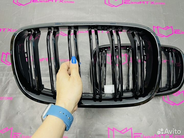 Решетка радиатора BMW E70 E71, чёрный глянец