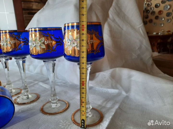 Фужеры для вина и шампанского богемское стекло)