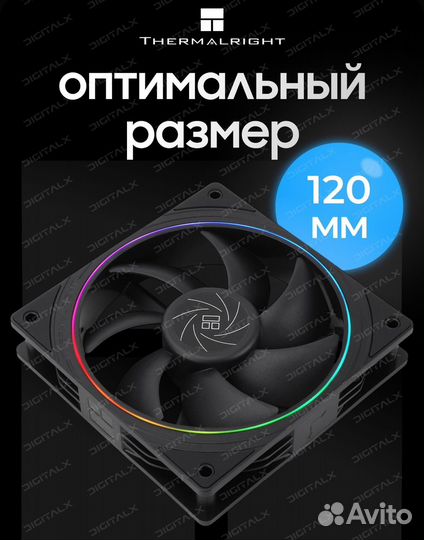Вентиляторы Thermalright TL-S12, 3 штуки