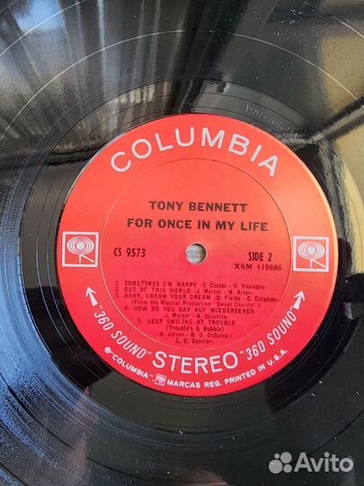 Tony Bennett-For once in my life 1st press