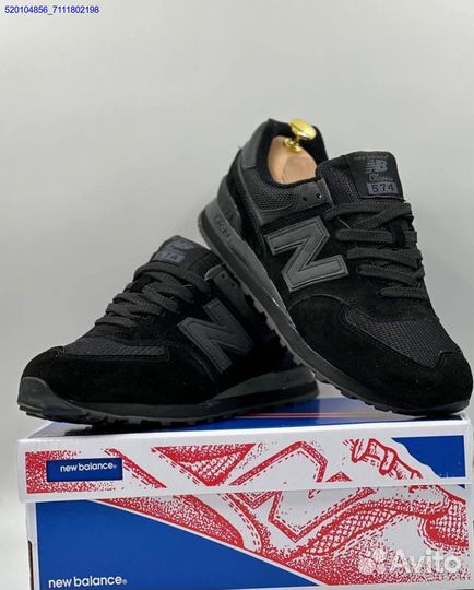 Кроссовки New Balance 574 Black (Арт.75008)