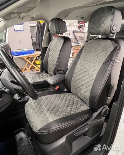 Чехлы из алькантары в Ромб на Лада Веста Автопилот