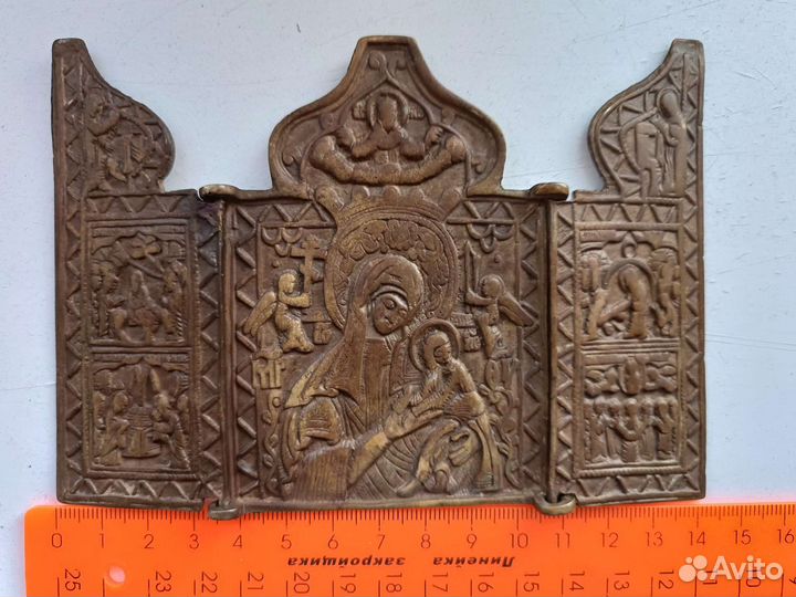 Складень икона Божья матерь Страстная