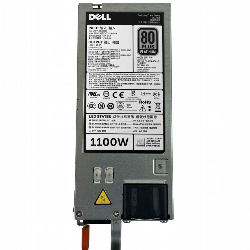 [PS-2112-4D2-LF] Резервный Блок Питания Dell 38gyj 1100w Ps-2112-4d2-Lf