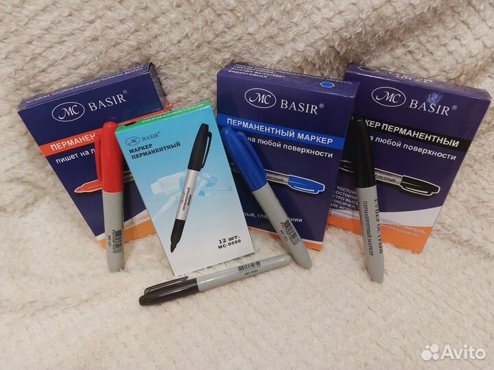 Перманентные маркеры, остатки со склада
