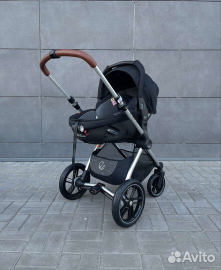 Коляска 3в1 оригинал Brand Luxmom 701(Black Star)