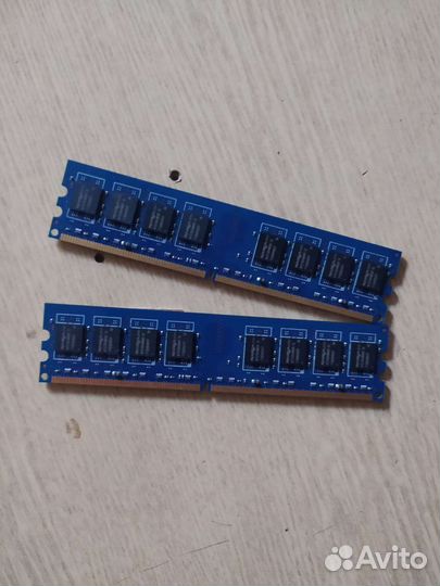 Оперативная память ddr2 для пк 2 планки по 1 гига