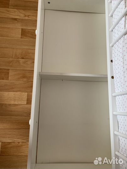 Детская кроватка с маятником и ящиком(+мобиль)