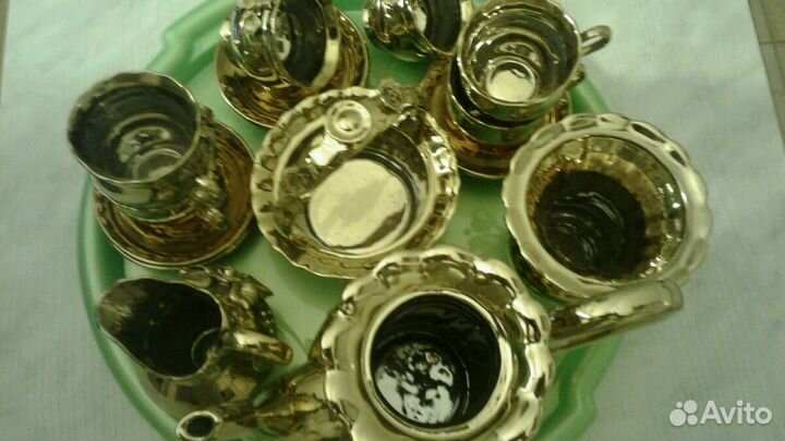 Кофейный набор цвет золото