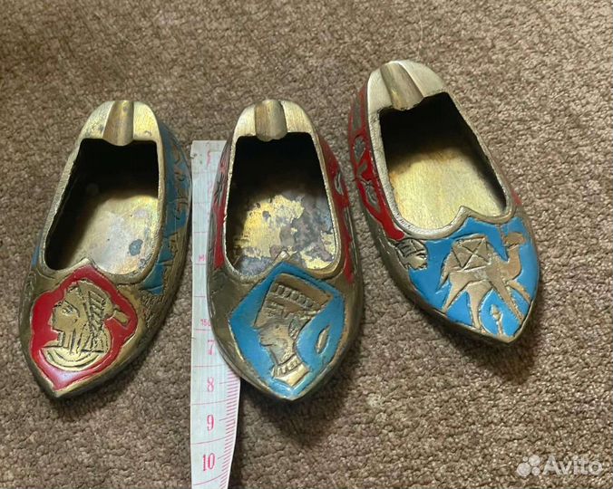 Пепельница туфелька латунь 1950-1970 г