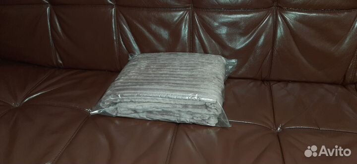 Плед 150х200 см цвет коричневый флисовый