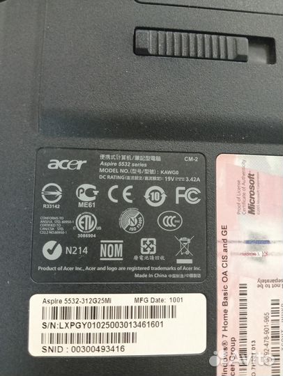 Ноутбук acer 5532