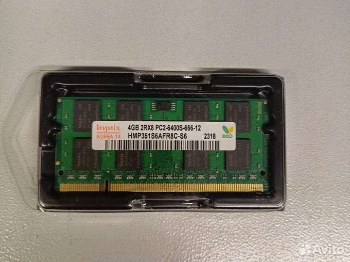 Новая память DDR2 4gb pc-6400 одной планкой
