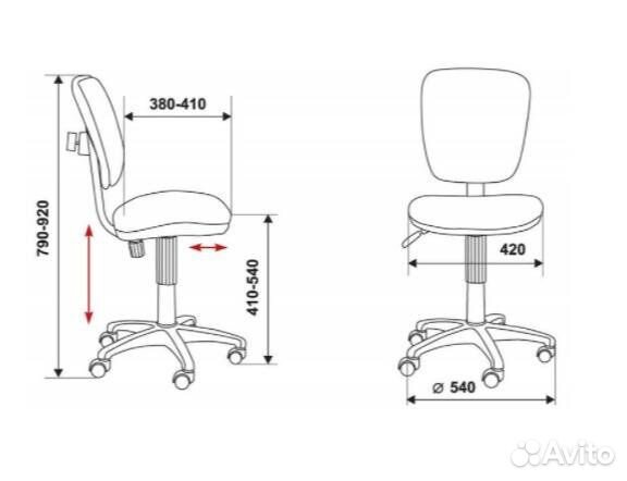 Кресло детское бюрократ CH-204NX, на колесиках