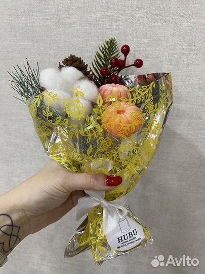 Новогодний букет из мыла