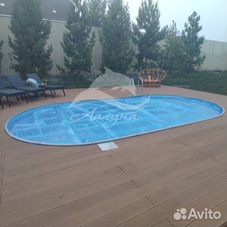 Бассейн лагуна овальный вкапываемый