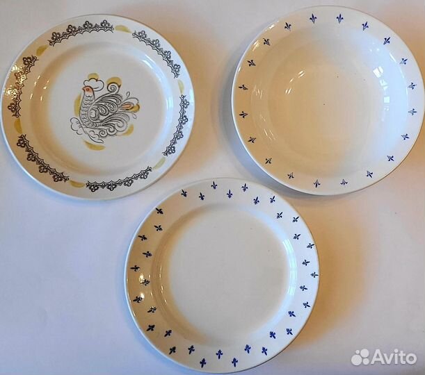 Тарелки зик Конакова СССР Геральдическая лилия