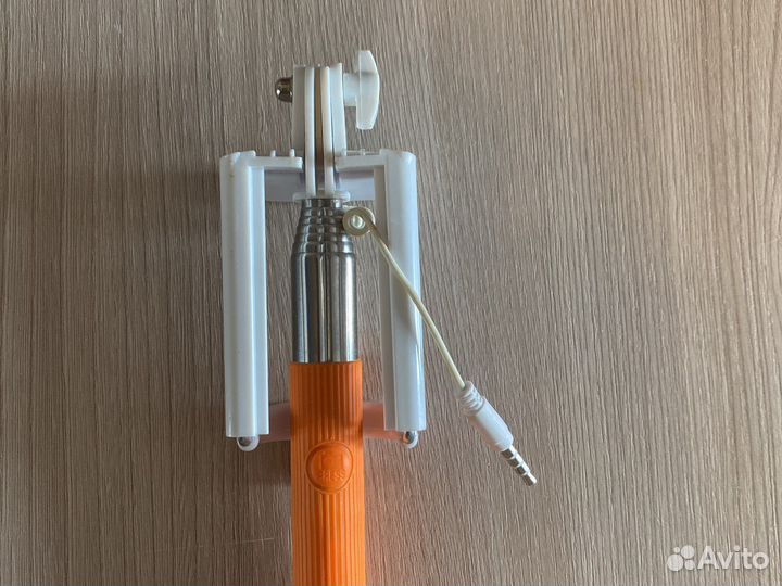 Селфи палка, монопод для телефона, оранжевый