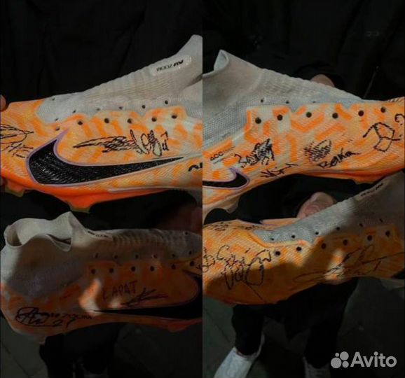 Бутсы nike mercurial с подписями игроков 