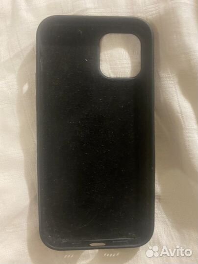 Чехол силиконовый черный на iPhone 12 айфон 12