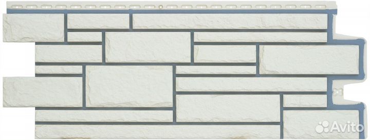Фасадные панели Grand Line Камелот design Молочный (Пломбирный), шов RAL 7006