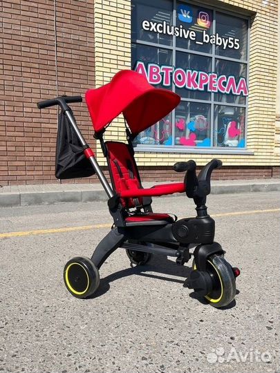 Детский велосипед с ручкой складной