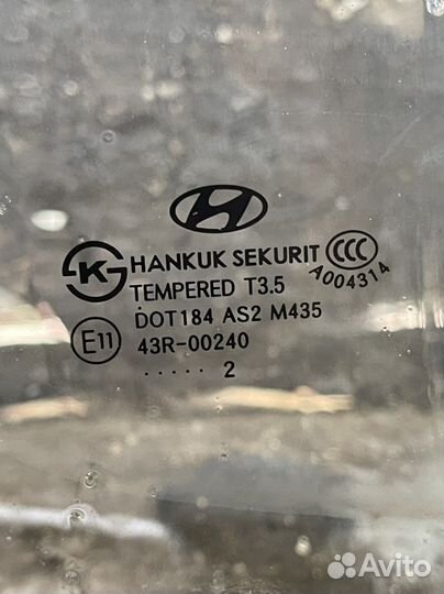 Стекло пассажирской двери Hyundai Grand Starex H1