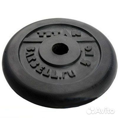 Блин обрезиненный titan Barbell 5 кг (d31)