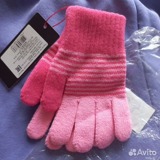 Перчатки новые 8-12 лет для девочки