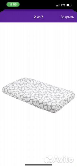 Простыня детская на резинке 125х75