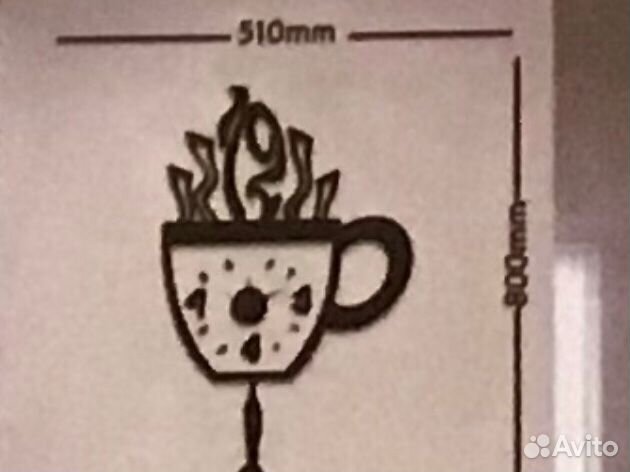 Часы стикер настенные