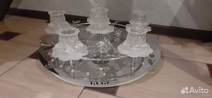 Люстра потолочная светодиодная с пультом бу