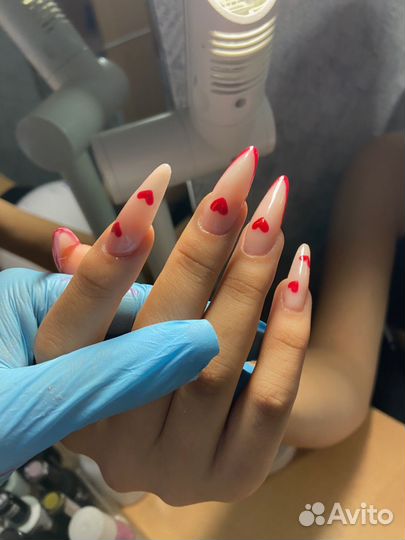 Маникюр с покрытием, наращивание