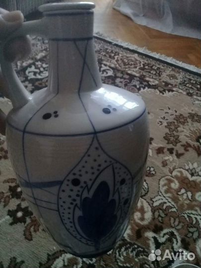 Ваза бутылка фарфор гжель СССР