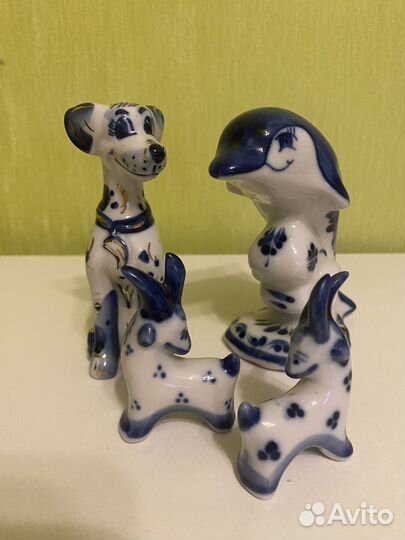 Статуэтки гжель, авторская ручная роспись