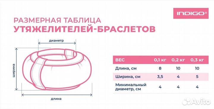 Утяжелители для рук indigo браслет Синий (р. 2*0,3