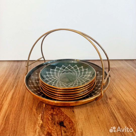 Винтажный набор розеток с конфетницей СССР