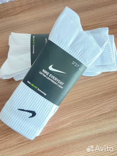 Носки nike everyday белые высокие