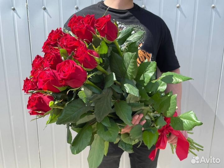 Букет свежих голландских роз 15 шт