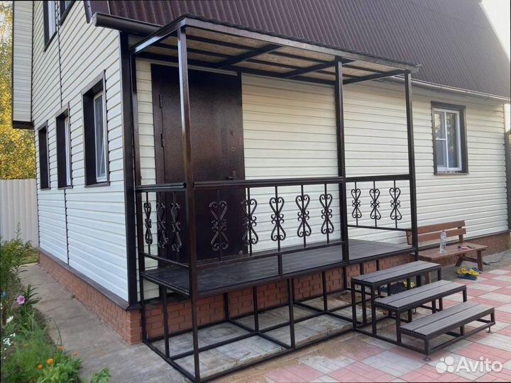 Терраса на металлокаркасе любой размер